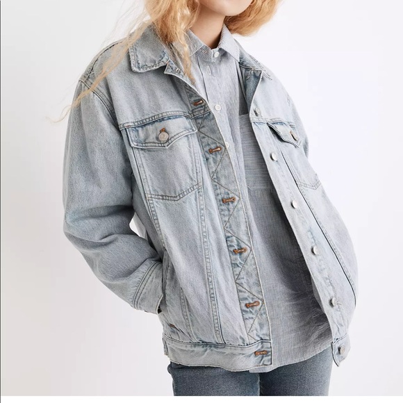 Madewell Trucker oversized Denim Jacket size S - Picture 1 of 11